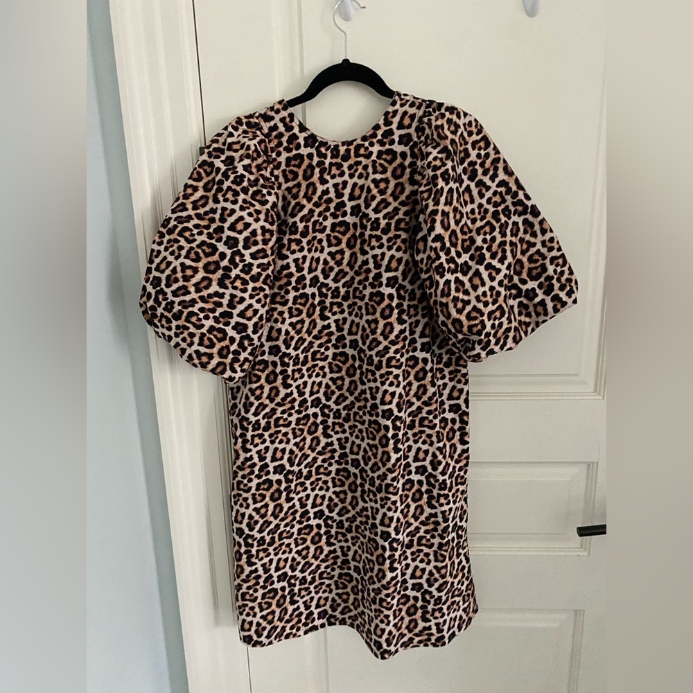 Leopard H&M dress bubble sleeve